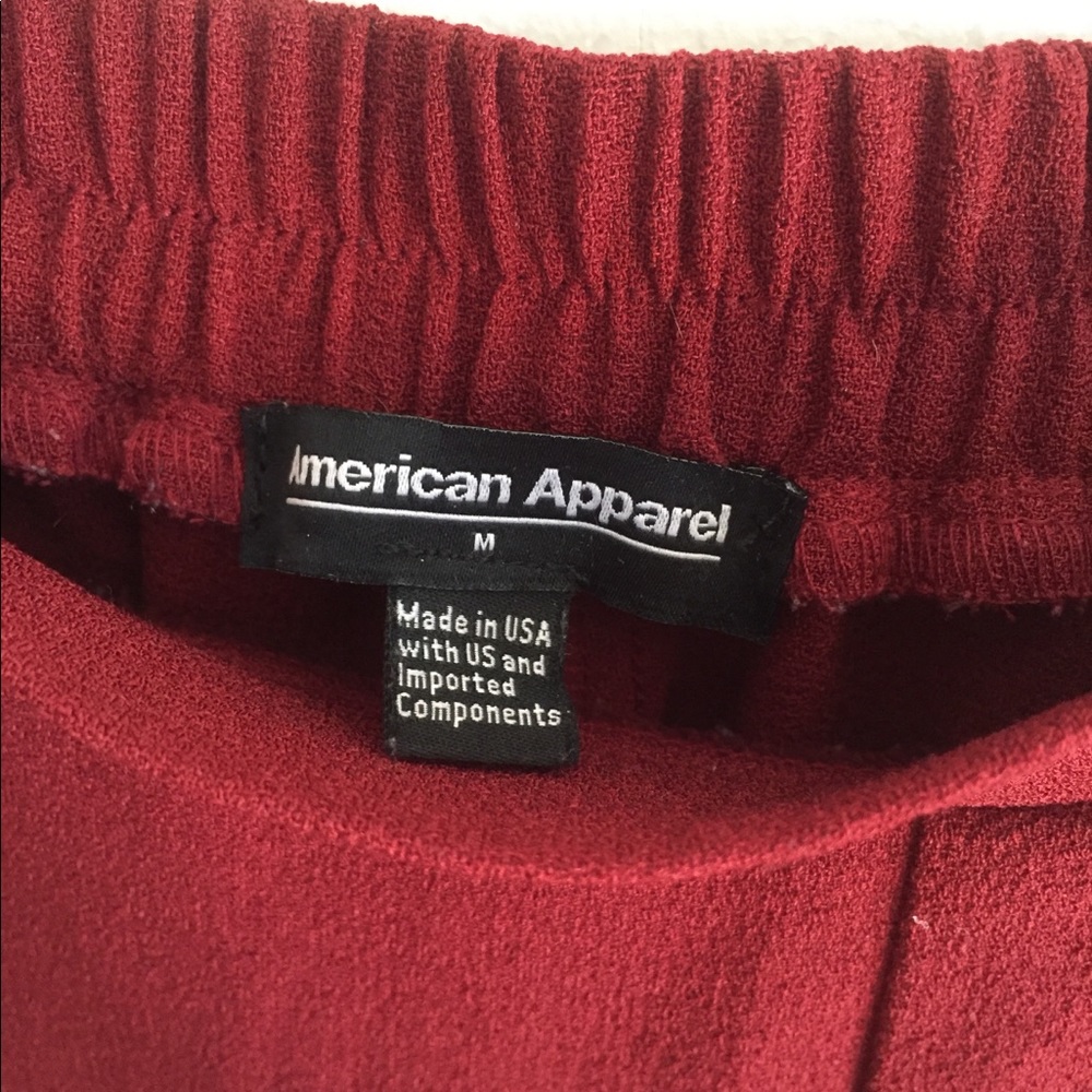 American Apparel Maroon Pants